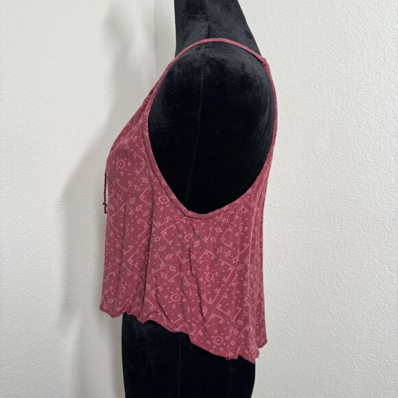Hollister Red Boho Print Sleeveless Flowy Tank Top XS‎ - Picture 4 of 6